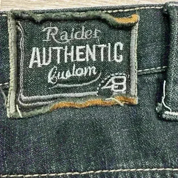 Raider Authentic Jeans Mens Size 42x32 Baggy Hiphop Y2K Grunge Hiphop Casual Dad - Picture 12 of 16